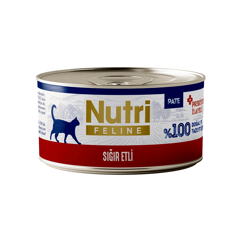 Nutri Feline Sığır Etli Tahılsız Konserve Yetişkin Kedi Maması (70 g)