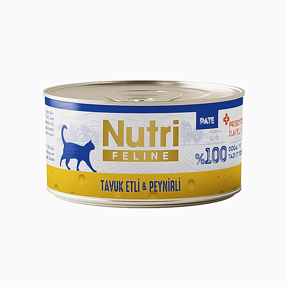 Nutri Feline Tavuk Etli ve Peynirli Tahılsız Konserve Yetişkin Kedi Maması (70 g)