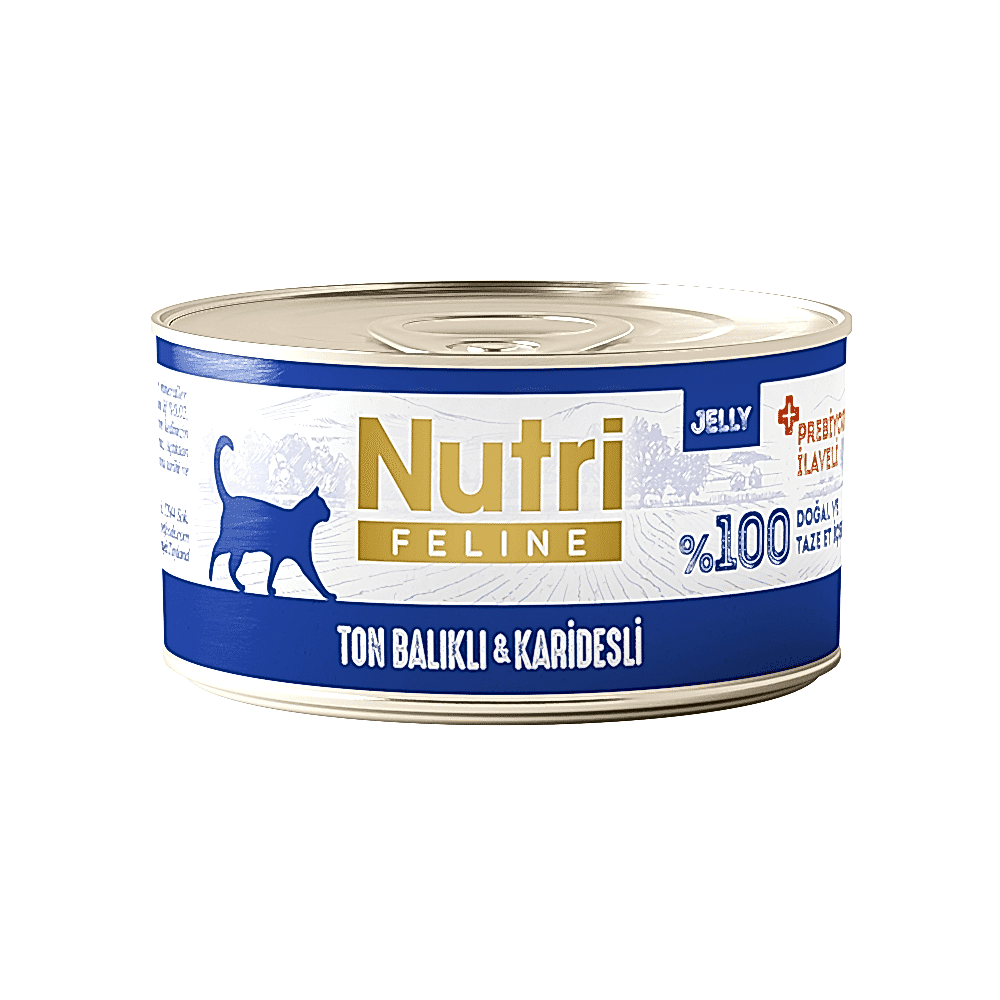 Nutri Feline Ton Balıklı ve Karidesli Tahılsız Konserve Yetişkin Kedi Maması (70 g)