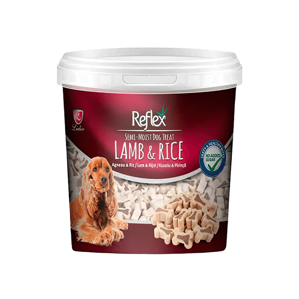 Reflex Kuzu Etli ve Pirinçli Yarı Yumuşak Köpek Ödül Maması (500 g)