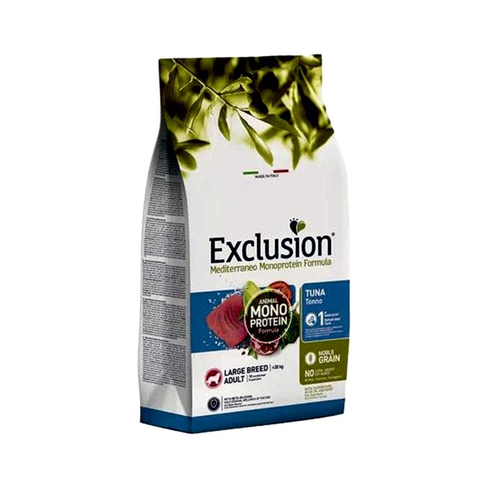 Exclusion Monoprotein Düşük Tahıllı Ton Balıklı ve Narlı Büyük Irk Yetişkin Köpek Maması (12 kg)