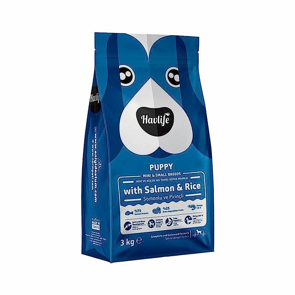 Havlife Somonlu ve Pirinçli Mini ve Küçük Irk Yavru Köpek Maması (3 kg)