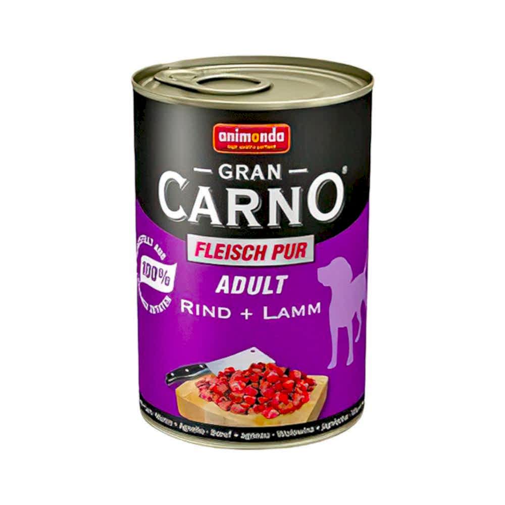 Animonda Gran Carno Sığır etli ve Kuzu Etli Yetişkin Köpek Konserve Maması (400 g)