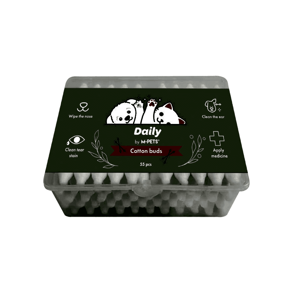 M-Pets Daily Kulak Burun Gözyaşı Temizlme Pamuğu (55'li)