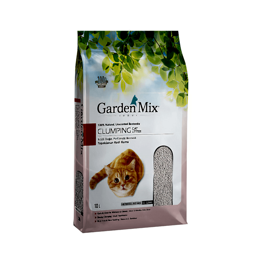 Garden Mix Bentonit Parfümsüz İnce Taneli Kedi Kumu (10 L)