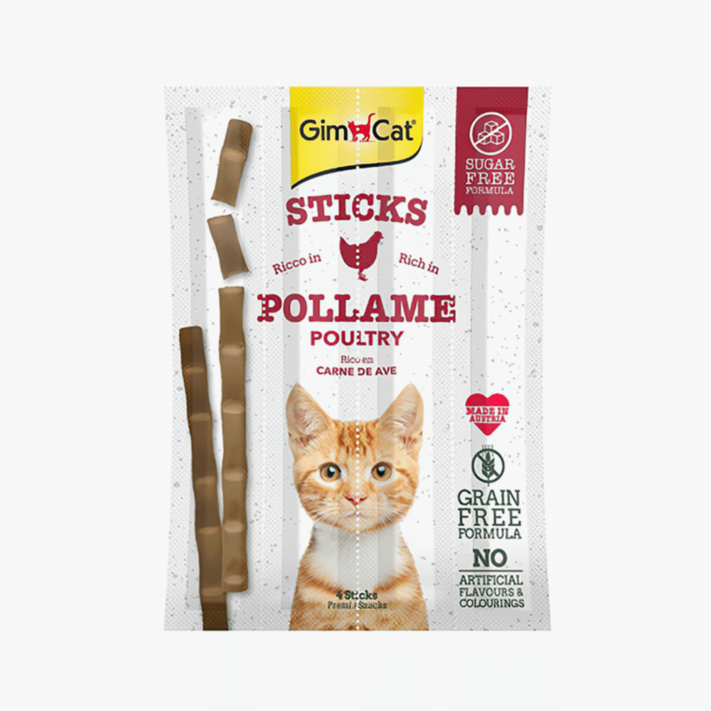 GimCat Sticks Tavuk Etli ve Ciğer Etli Kedi Ödülü (4 x 5 g)