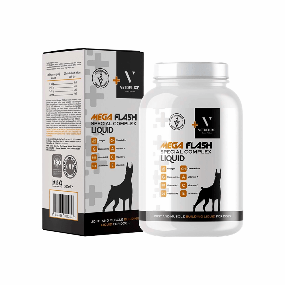 Vetdeluxe Mega Flash Eklem ve Kas Geliştirici Likit (500 ml)