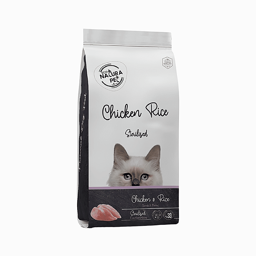 Eco Natura Pet Tavuk Etli ve Pirinçli Kısırlaştırılmış Kedi Maması (15 kg)