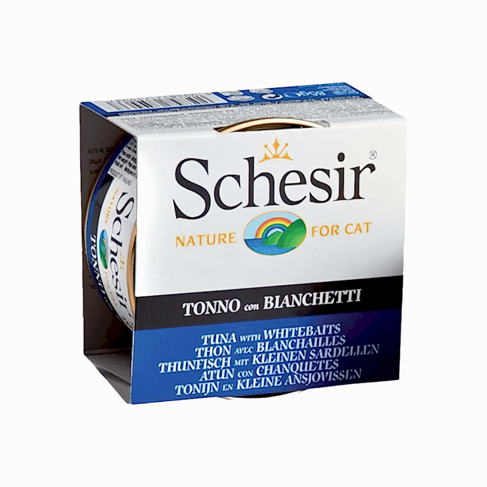 Schesir Ton Balıklı ve Ringa Balıklı Yetişkin Kedi Konserve Maması (85 g)