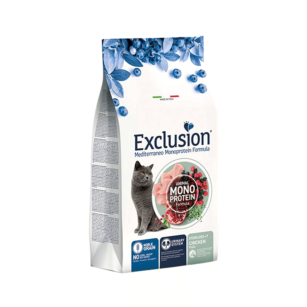 Exclusion Monoprotein Düşük Tahıllı Kısırlaştırılmış Yaşlı Kedi Maması (1,5 kg)