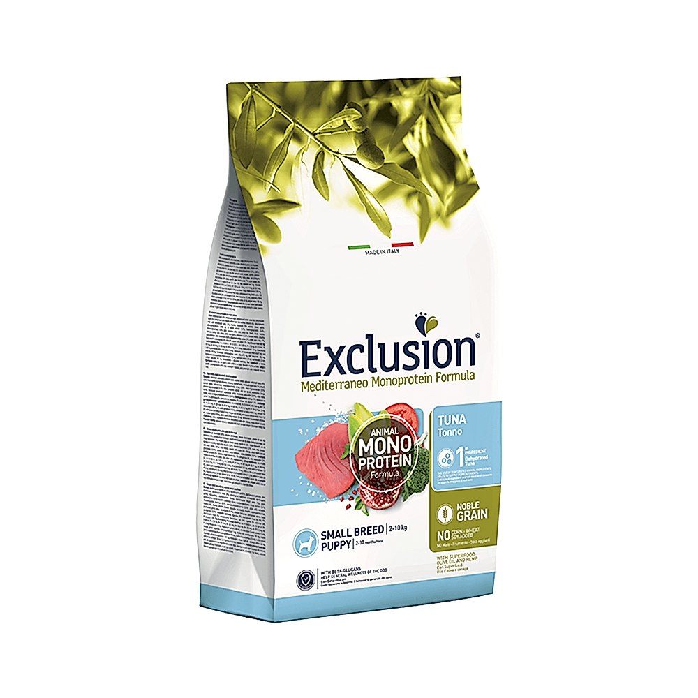 Exclusion Monoprotein Düşük Tahıllı Ton Balıklı ve Narlı Küçük Irk Yavru Köpek Maması (2 kg)