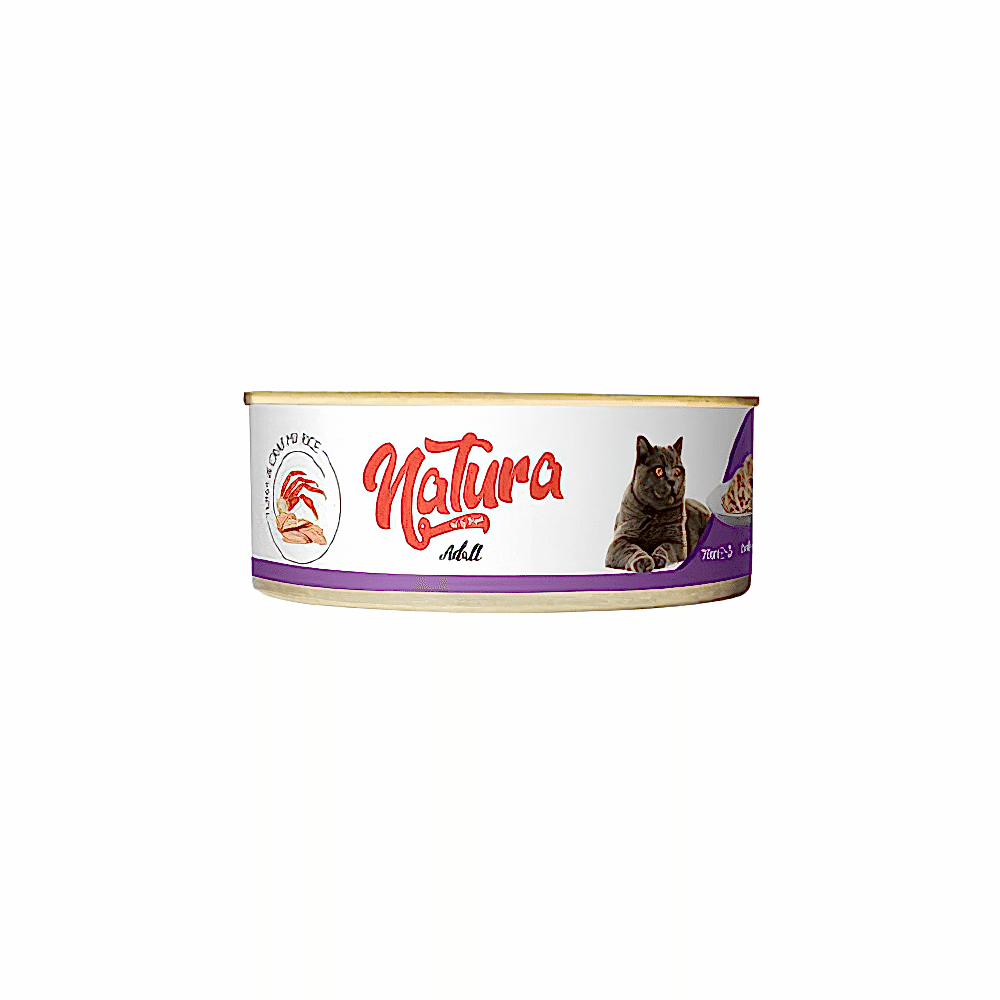 Natura Ton Balıklı ve Yengeçli Yetişkin Kedi Konserve Maması (70 g)