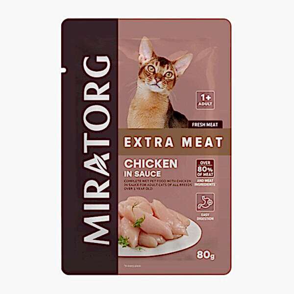 Miratorg Adult Gravy Tavuk Etli Kedi Yaş Maması 80 Gr