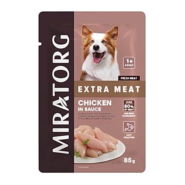Miratorg Adult Gravy Tavuk Etli Köpek Yaş Maması 85 Gr